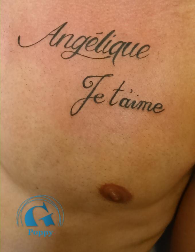 Police Ecriture Tatouage Homme